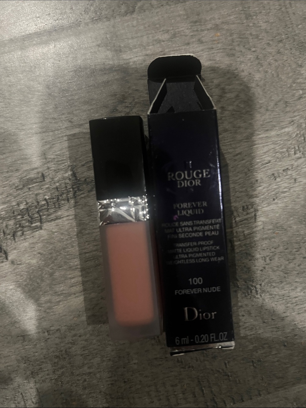 Dior Rouge Liquid Lipstick - Forever Nude (100) Soft Nude Pink
